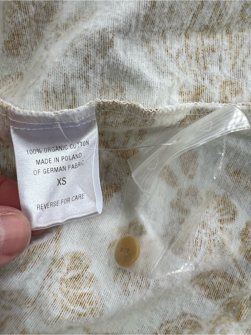 Garnet Hill Organic-Cotton Heritage Flannel 2-Pc Long Pajama Set, Gold/White, XS - Picture 7 of 14